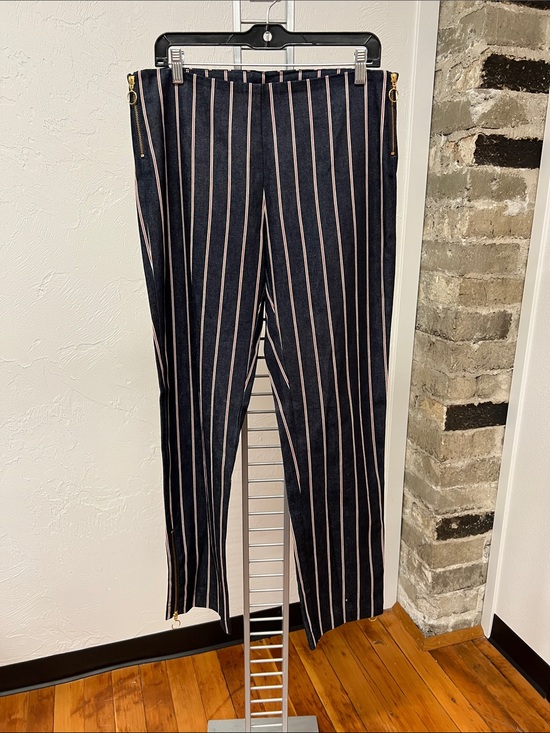 Maggie Marilyn Pants - Maggie Marilyn 💯% Cotton Denim Navy Pants with Red, White Stripes Size 8